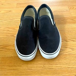 Vans Classic Slip-On Black White Unisex Sneakers Canvas Shoes Men’s size 11